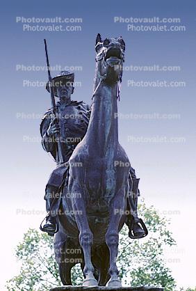 Terry's Texas Rangers Monument, horse, statue, 18 June 1991