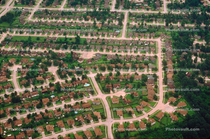Flying over Houston, Urban Encroachment, Sprawl, 18 June 1991