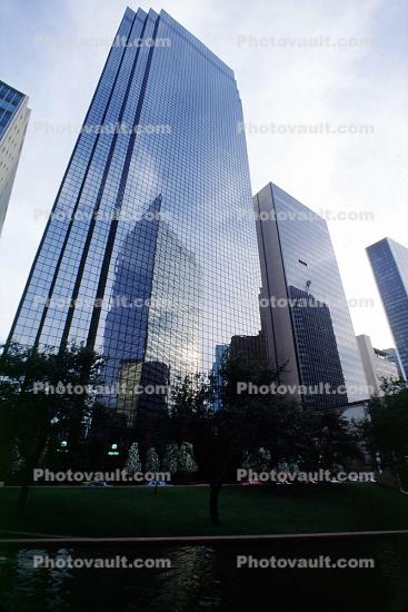Downtown Glass buildings, skyscraper, Bank of America Plaza, 22 March 1993
