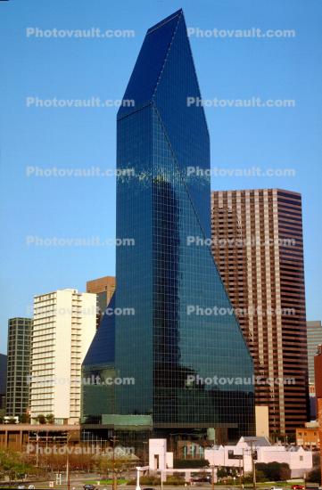 Fountain Place Building, Triangle Glass Reflection, Office Tower, Downtown Highrise