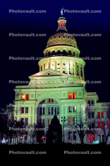 Texas State Capitol in the Night, Austin, 24 March 1993