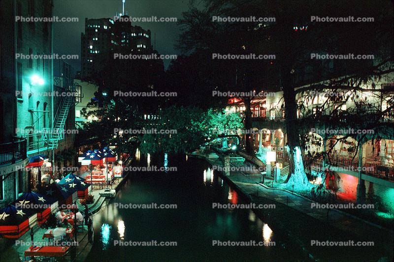 Paseo del Rio at Night, the Riverwalk, San Antonio, 24 March 1993