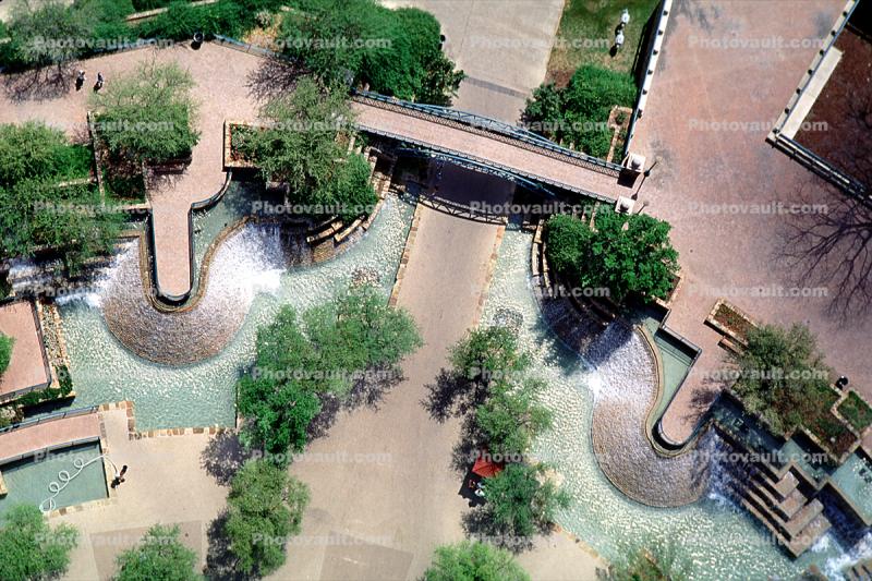 arc, arch, path, walkway, garden, lawn, footbridge, Water Fountain, aquatics, San Antonio, 25 March 1993