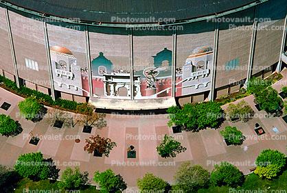 HemisFair Arena, walkway, trees, San Antonio, 25 March 1993