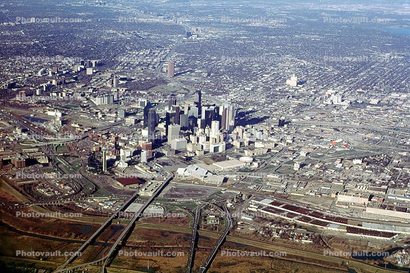 Downtown Dallas, skyscrapers, buildings, 23 January 1995