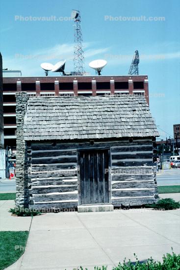 Dallas County Post Office, first post office, landmark, Log Cabin, 1843, Dallas, 22 May 1995