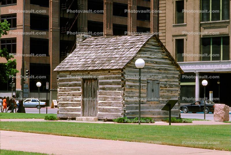Dallas County Post Office building, first post office, landmark, Log Cabin, 1843