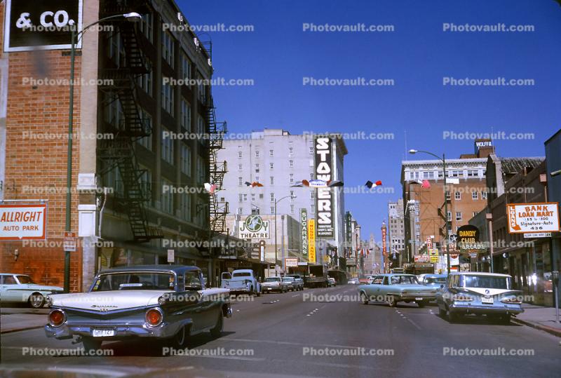 1957 Ford Fairlane, Stowers, Stores, Downtown San Antonio, Cars, 1950s