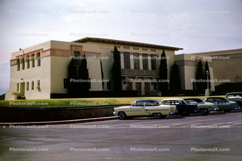 Texas Western College, landmark building, Cars, vehicles, Automobile, March 1959, 1950s