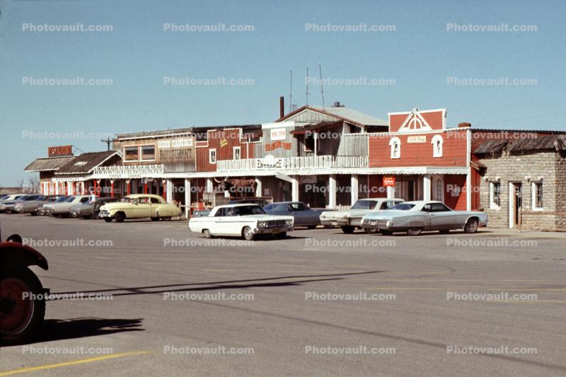 Old Abilene Town, Cars, vehicles, Automobile, December 1970, 1970s