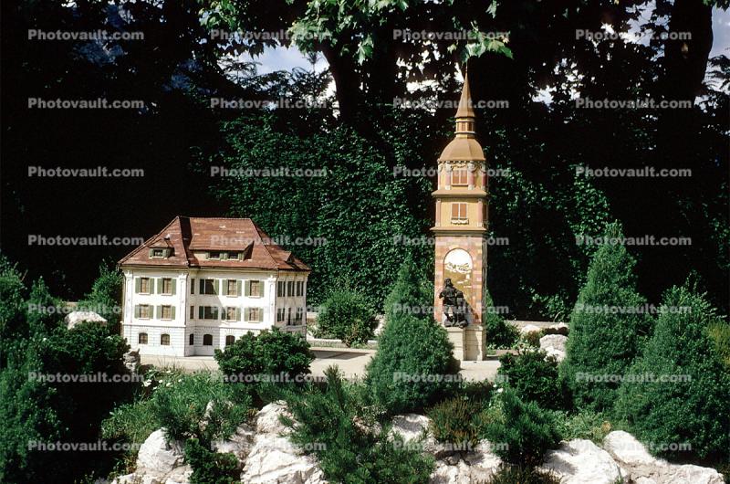 Tower, bildings, Mini Europe, Miniature Model Park, Bruparck