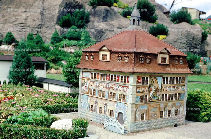 Germany, Wall Paintings, Mini Europe, Miniature Model Park, Bruparck, Luftlmalerei