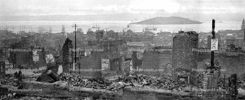 Marina District, Angel Island, Destroyed Buildings, Collapse, 1906 San Francisco Earthquake