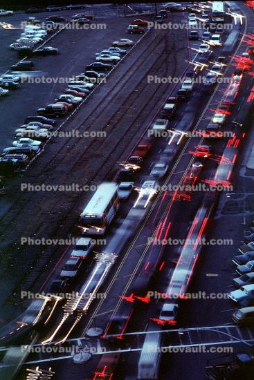Cars in a Traffic Jam on the Embarcadero, Loma Prieta Earthquake (1989), 1980s