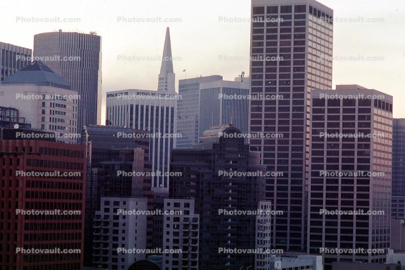 power outage, downtown dark buildings, Loma Prieta Earthquake (1989), 1980s