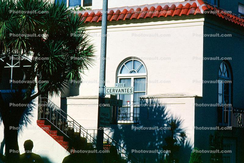 Cervantes, Street Sign, Marina district, Loma Prieta Earthquake (1989), 1980s
