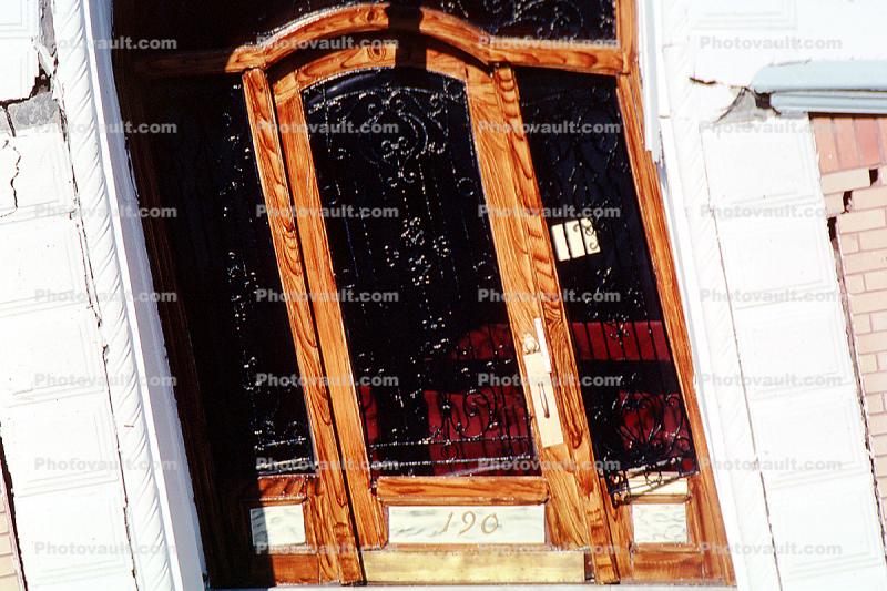 Tilted Door, Marina district, Loma Prieta Earthquake (1989), 1980s