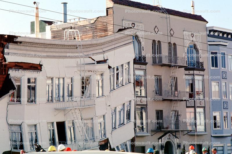 Fillmore Street, Marina district, Loma Prieta Earthquake (1989), 1980s