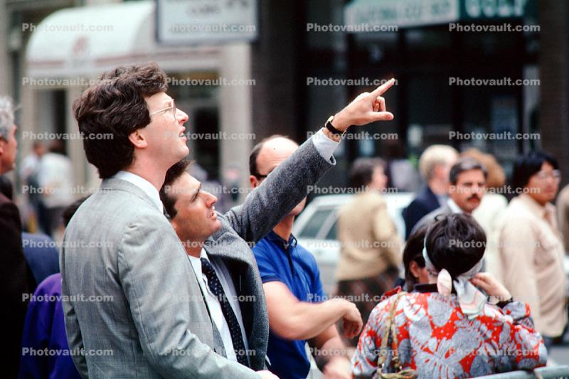 Man Pointing, Loma Prieta Earthquake (1989), 1980s