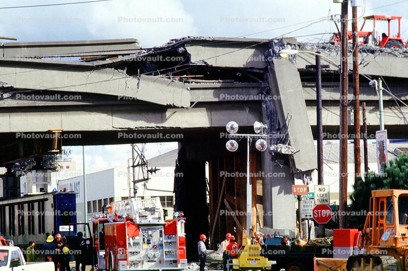 Cypress Freeway, pancake collapse, Loma Prieta Earthquake, (1989), 1980s