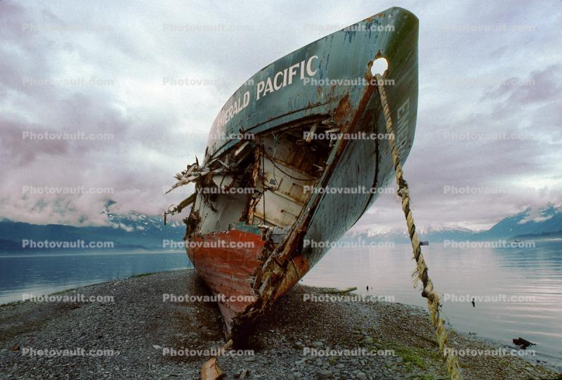 Emerald Pacific Tidal Wave Site from 1964 Alaska Earthquake, Valdez