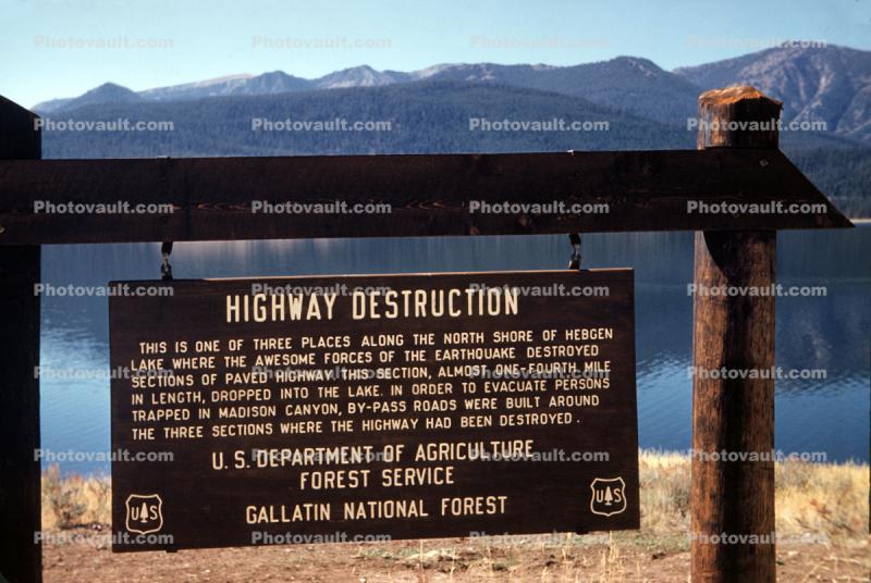Highway Destruction Sign