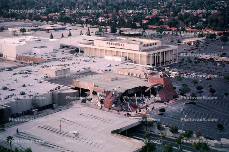 Shopping Center, Department Store, mall, Building Collapse, Northridge Earthquake Jan 1994