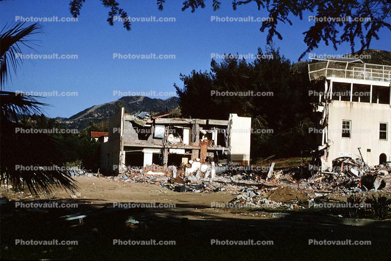 Destroyed Building, 1971 San Fernando Valley Earthquake