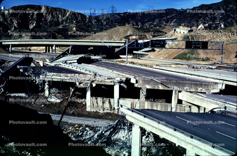 Freeway Construction Damage, 1971 San Fernando Valley Earthquake, 1970s