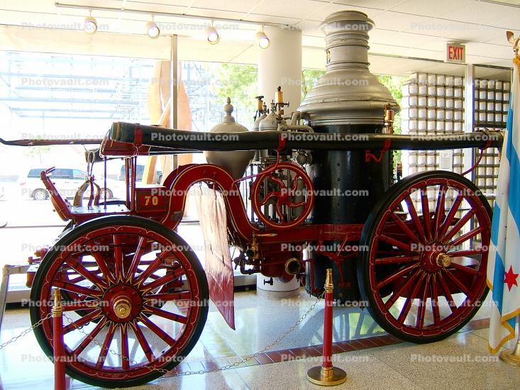 Horse-drawn Steam Pumper, Pump, 1907 Ahrens-Steam Fire Engine, Chicago