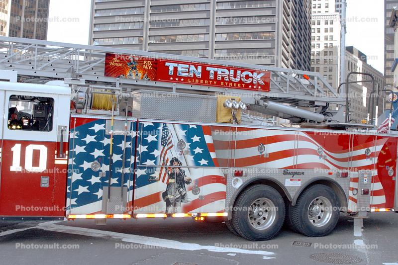Seagrave Aerial ladder, Fire Truck, Ten Truck