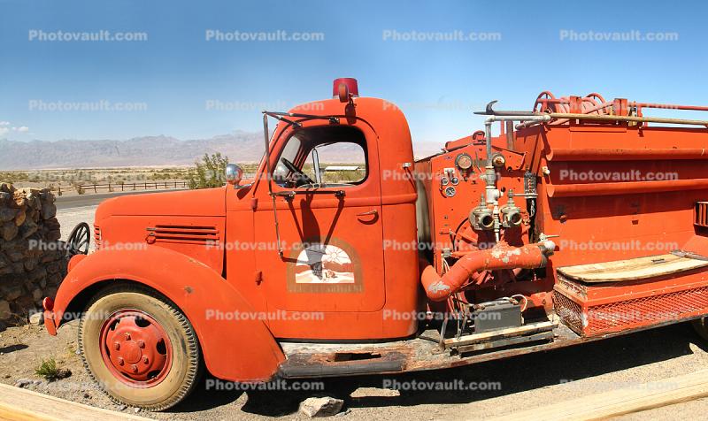 International Harvester Fire Truck in the Desert, Death Valley National Park