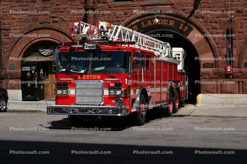 Spartan Ladder Truck, Fire Engine, Pierce, Boston