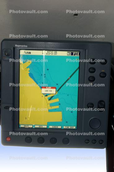 GPS Map, Navigation, Fireboat Phoenix, computer monitor, docks, piers