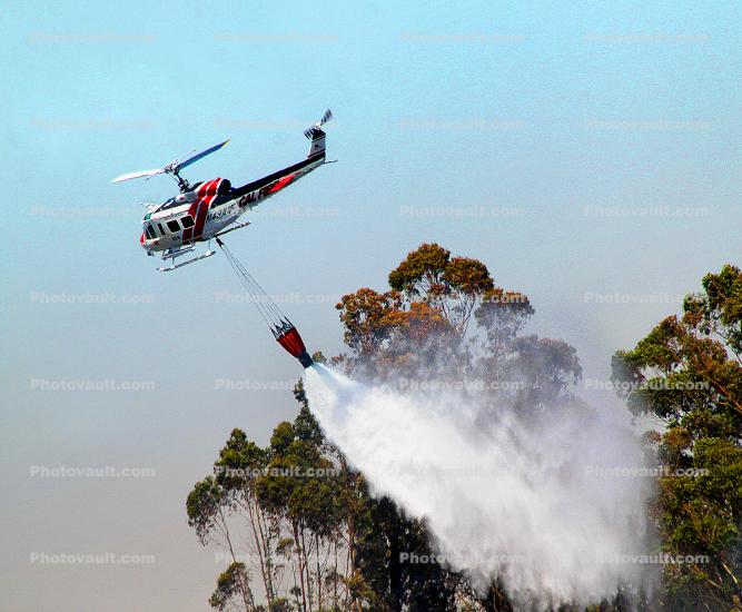 Cal Fire UH-1H Super Huey, TRVFD, Stony Point Road Fire, Sonoma County