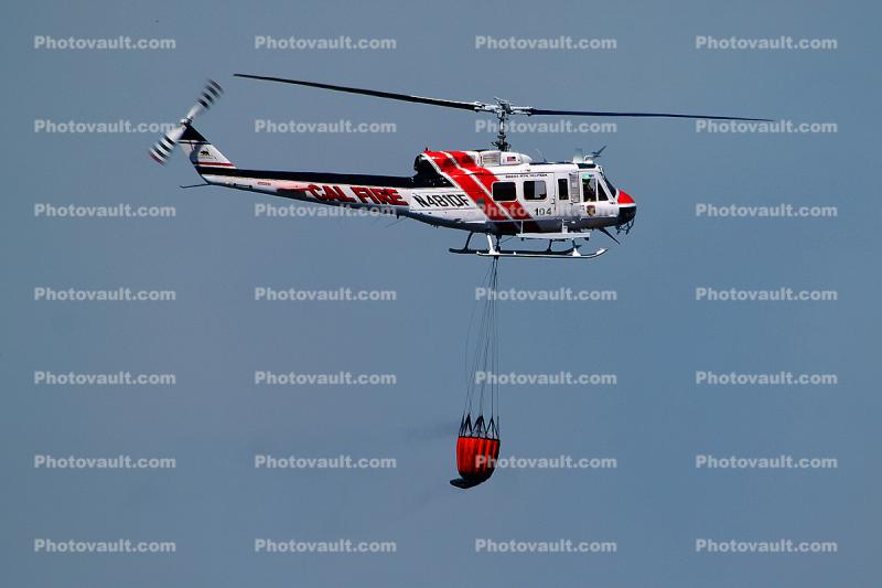 N481DF, 104, CDF, Cal Fire UH-1H Super Huey, Stony Point Road Fire, Sonoma County