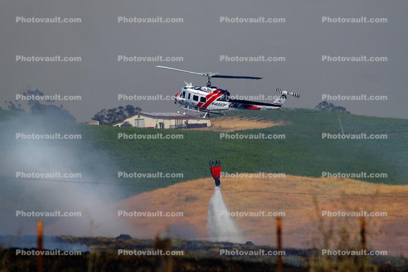 N481DF, 104, Cal Fire UH-1H Super Huey, Stony Point Road Fire, Sonoma County