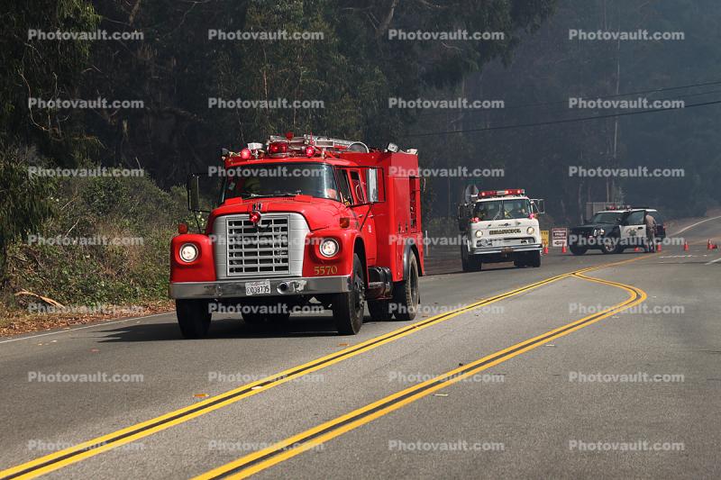 5570, Internationa Truck, Wildland Fire, PCH, Pacific Coast Highway