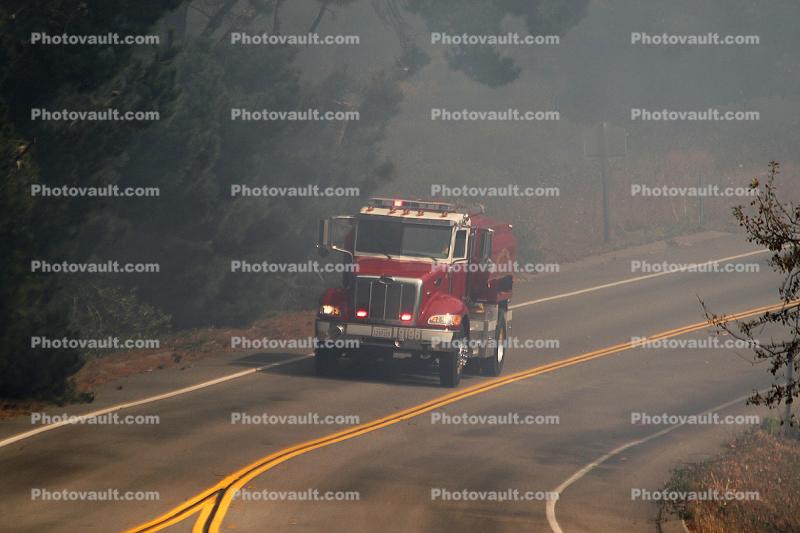 Water Tender, tanker, Wildland Fire, PCH, Pacific Coast Highway