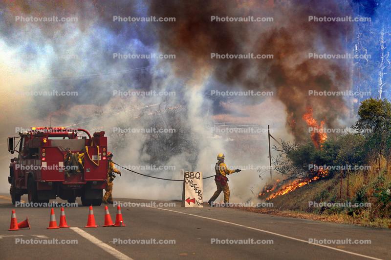 Wildland Fire, PCH, Pacific Coast Highway