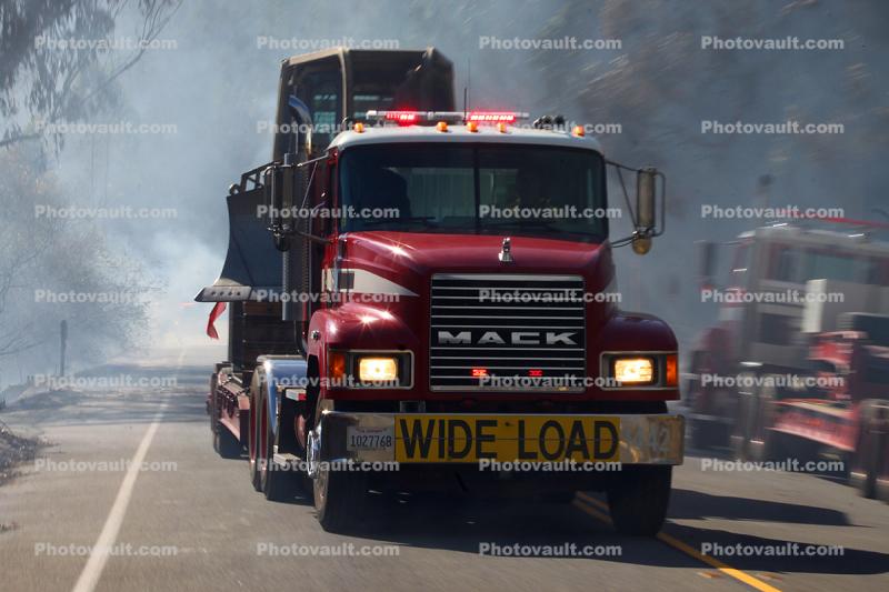 Mack Truck, Wide Load, Pacific Coast Highway 1, PCH