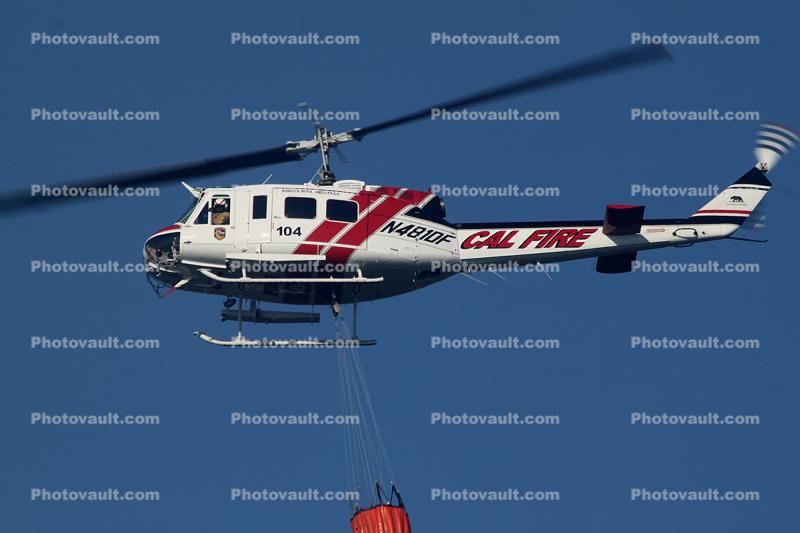 Cal Fire UH-1H Super Huey, 104, CDF, Water Bucket