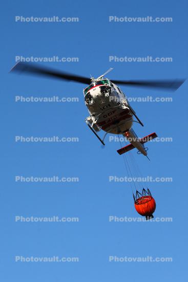 N499DF, 101, Cal Fire UH-1H Super Huey, Water Bucket