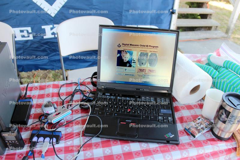 Chidren Safety Cards, fingerprint, laptop Computer, Sonoma County