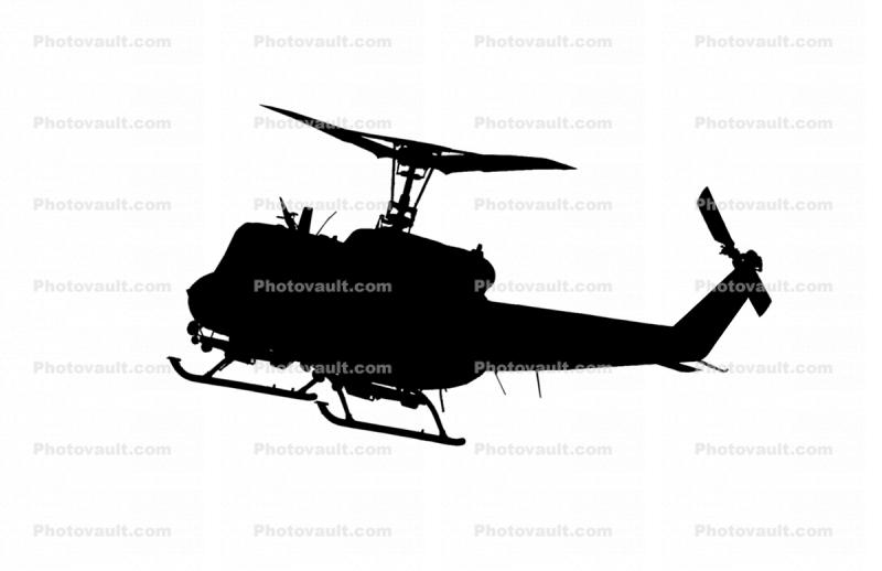 Cal Fire UH-1H Super Huey Silhouette, shape