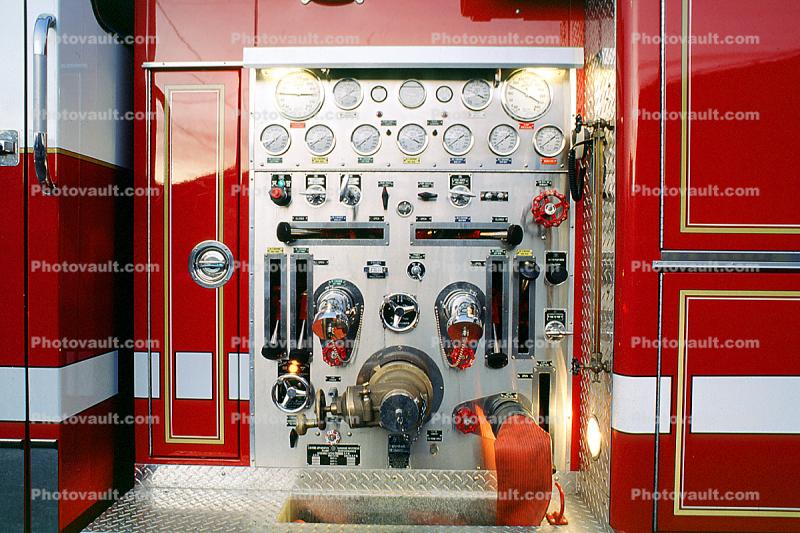 Control Panel, Dials, Gauge, American LaFrance, Fire Engine