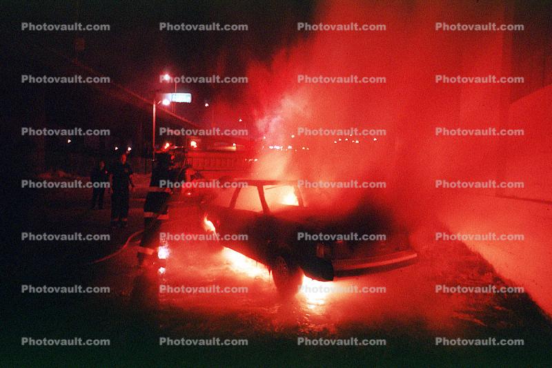 Burning Car, Smoke, Potrero Hill