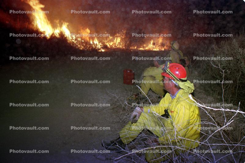 Lighting a Backfire, Malibu Fire, California, grass fire, wildfire, Wild land Fire
