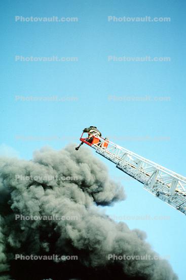 Firefighters, Firemen, thick smoke