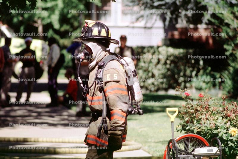 Firefighter with Breathing Aparatus